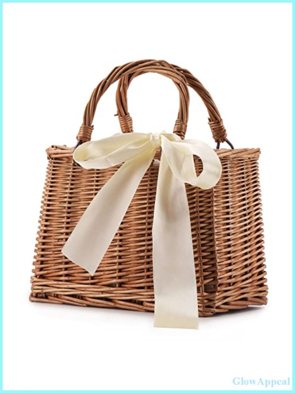 Women's Summer Rattan Woven Wicker Tote Beach Bag